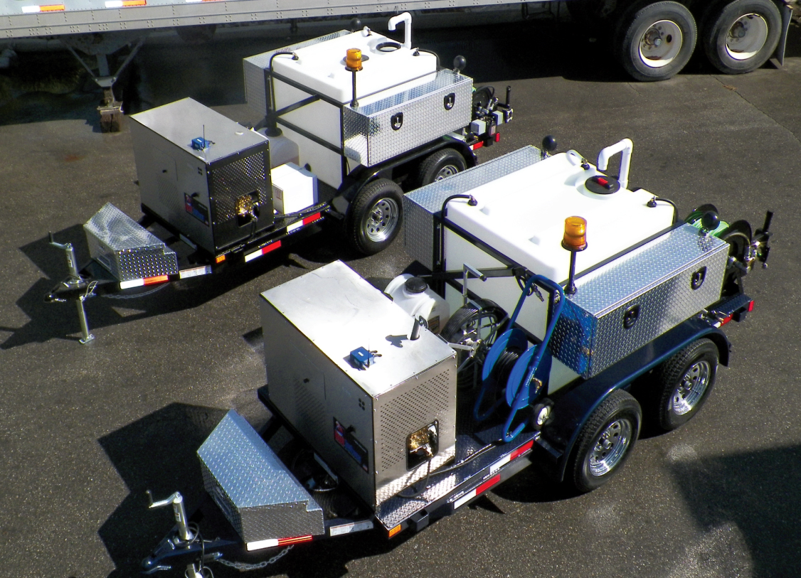 Trailer Mounted Sewer & Drain Line Jetter Tandem Axle Cold Water FULLY