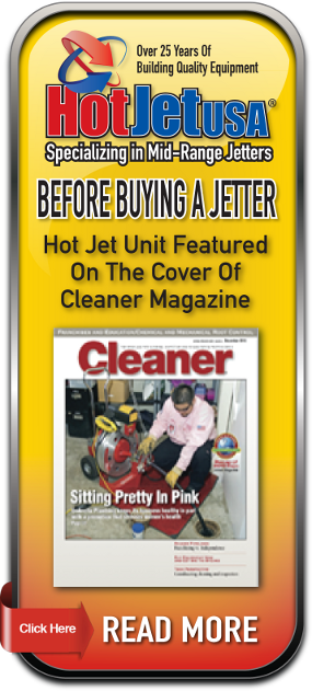 Cleaner Magazine features HotJet USA Sewer Jetters