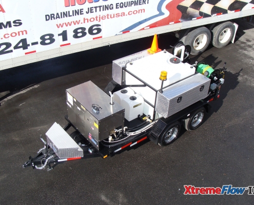 XtremeFlow II Cold Water Trailer Mounted Sewer & Drain Line Jetter