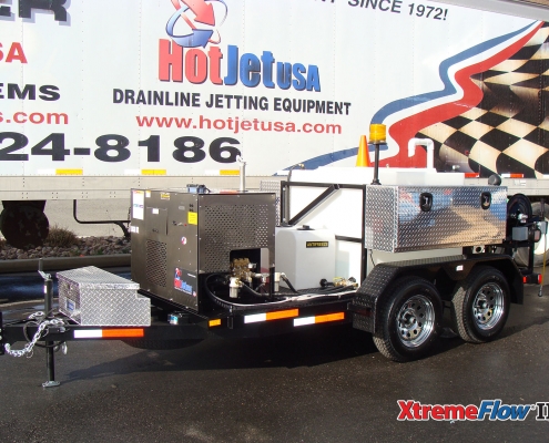 XtremeFlow II Cold Water Trailer Mounted Sewer & Drain Line Jetter