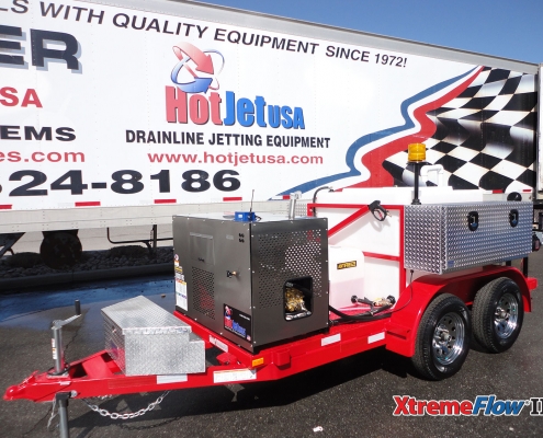 XtremeFlow II Cold Water Trailer Mounted Sewer & Drain Line Jetter