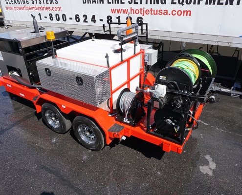 Cold Water Diesel Trailer Jetter Red