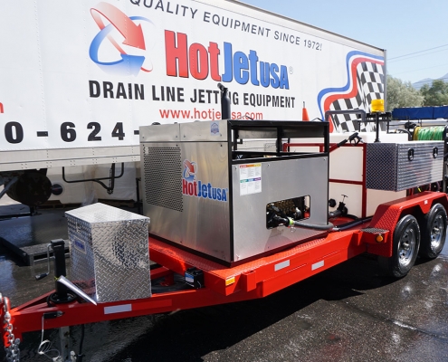 Cold Water Diesel Trailer Jetter Red