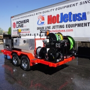 Cold Water Diesel Trailer Jetter Red