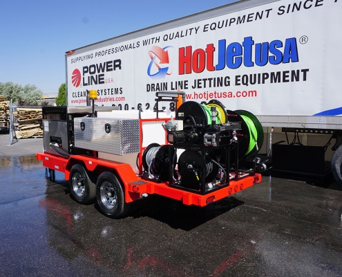 Cold Water Diesel Trailer Jetter Red