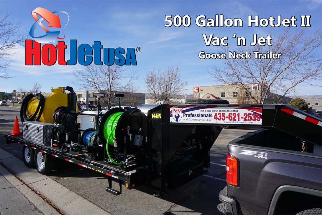 500 Gallon Hot Jet 2 Vac'N Jet Goose Neck Trailer