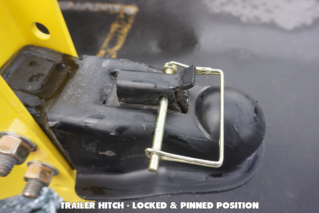 Trailer Hitch Locked & Pinned Position