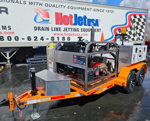 XtremeFlow Cold Water Kubota Diesel Trailer Jetter - Orange